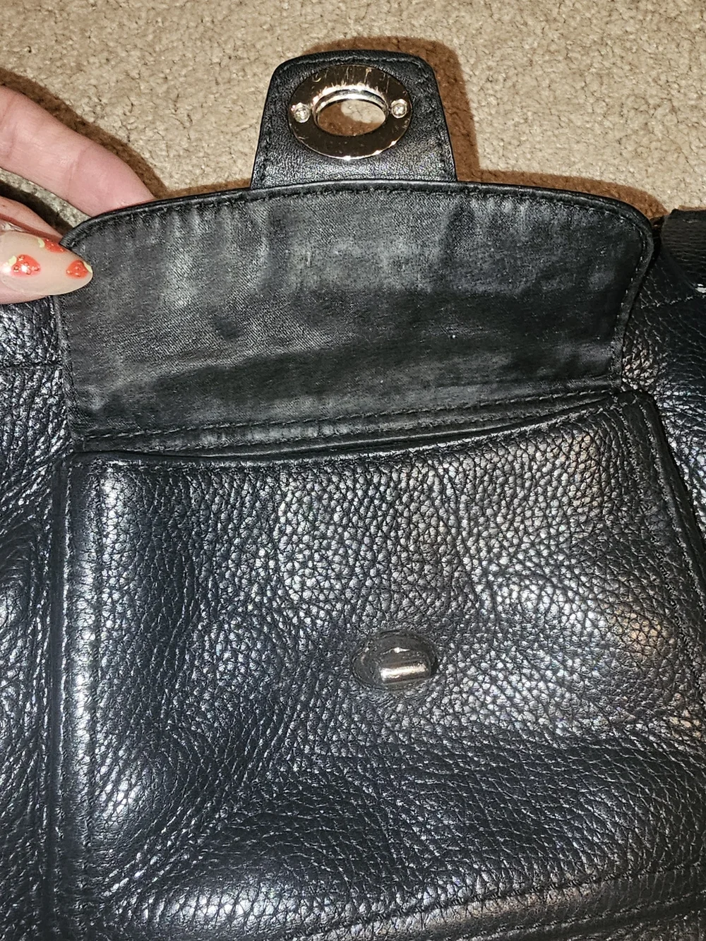 COACH Black Leather Crossbody Bag